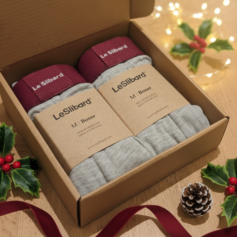Xmas Box - Boxer Heather Grey